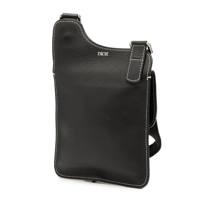 Dior Cuir de veau grainé Saddle Flat Messenger Bag