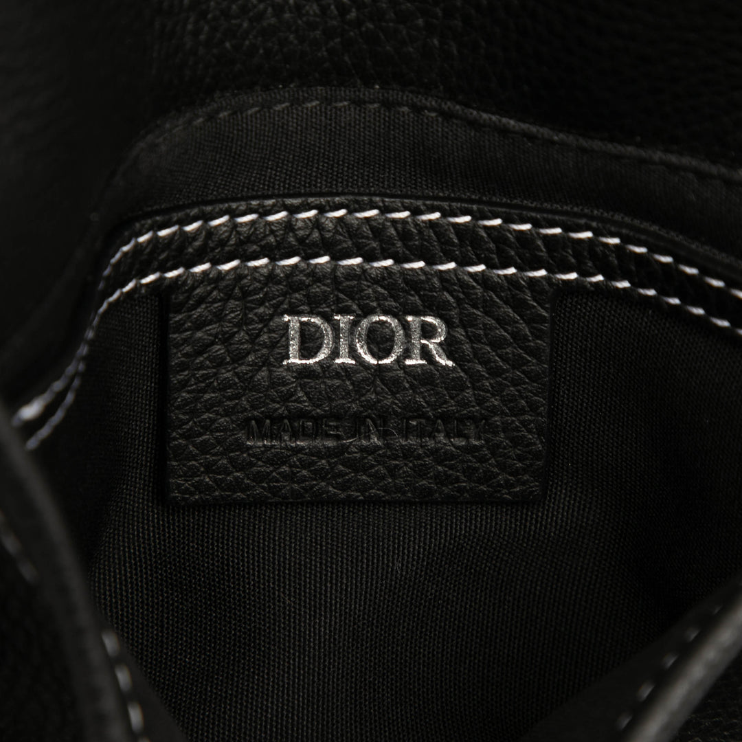 Dior Cuir de veau grainé Saddle Flat Messenger Bag