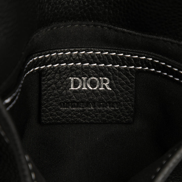 Dior Cuir de veau grainé Saddle Flat Messenger Bag