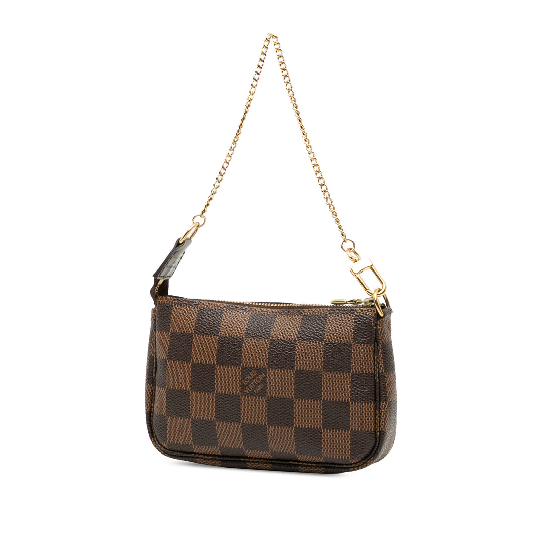 Louis Vuitton Trunks et Bags Pochette Accessoires Mini Damier Ébène Marron
