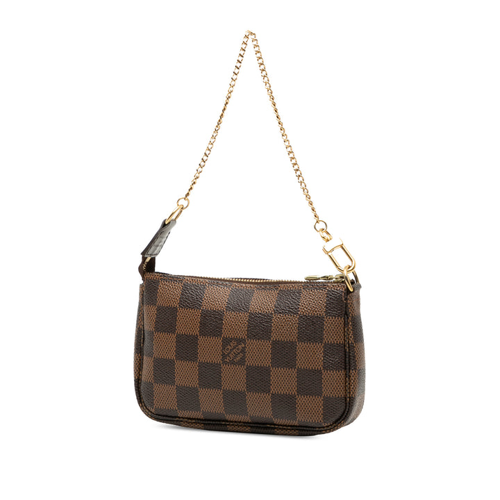 Louis Vuitton Trunks et Bags Pochette Accessoires Mini Damier Ébène Marron