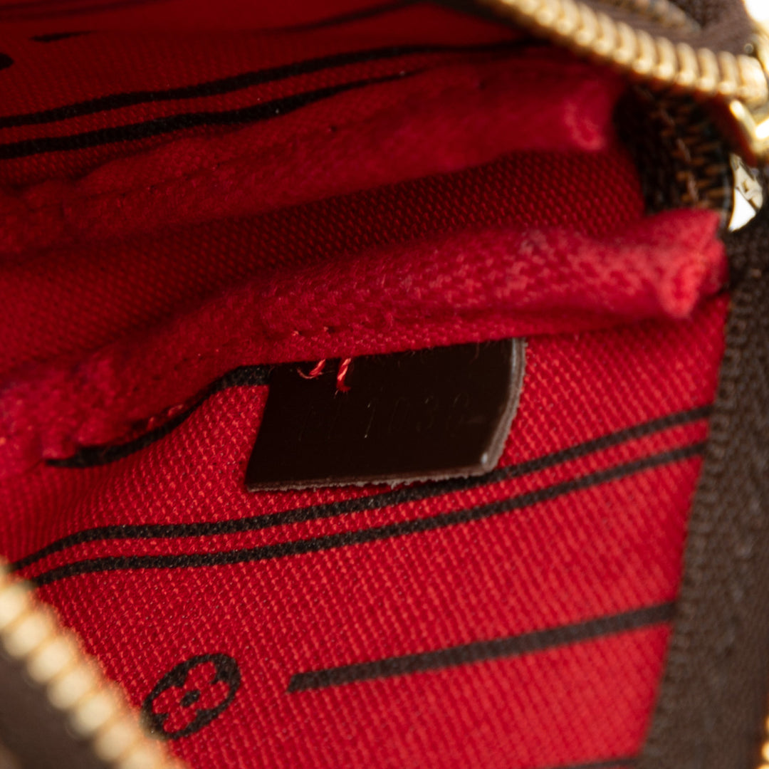 Louis Vuitton Trunks et Bags Pochette Accessoires Mini Damier Ébène Marron
