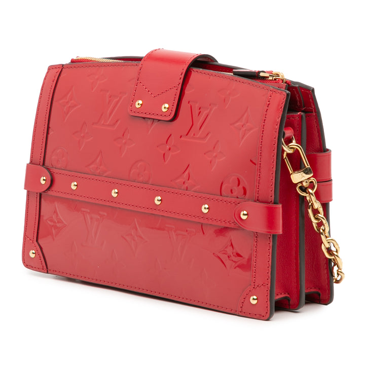 Louis Vuitton Monogram Vernis Trunk Pochette Rouge – GABY PARIS Authentique