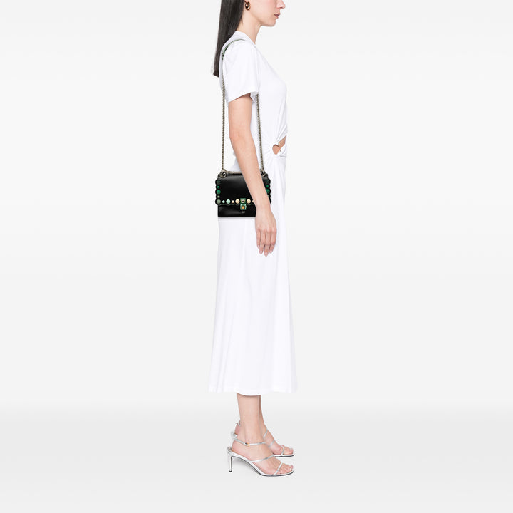 Scalloped et Acrylic Studs Kan I Sac Mini Noir