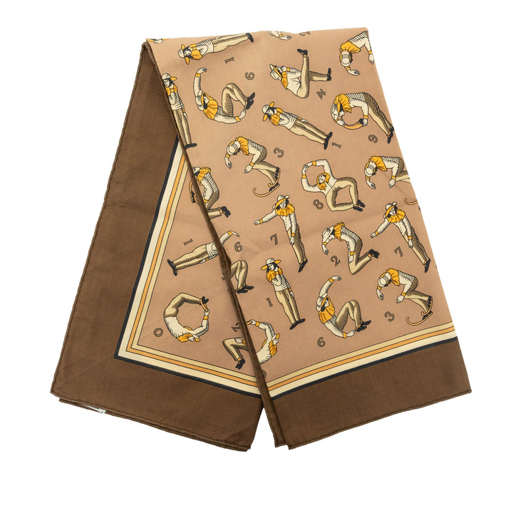Hermès Equestrian Foulard 65 Marron – vue principale – GABY PARIS