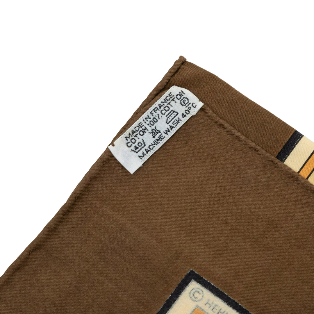 Hermès Equestrian Foulard 65 Marron – vue 5 – GABY PARIS