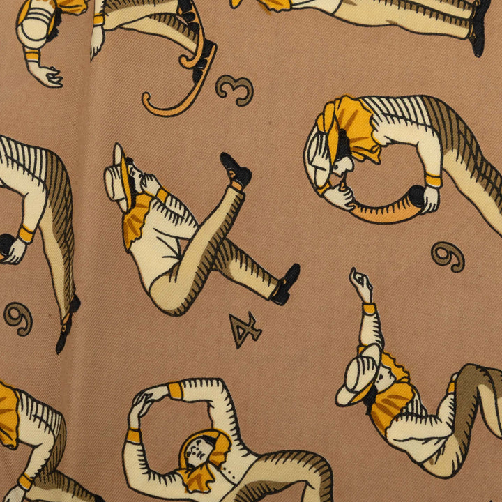 Hermès Equestrian Foulard 65 Marron – vue 6 – GABY PARIS