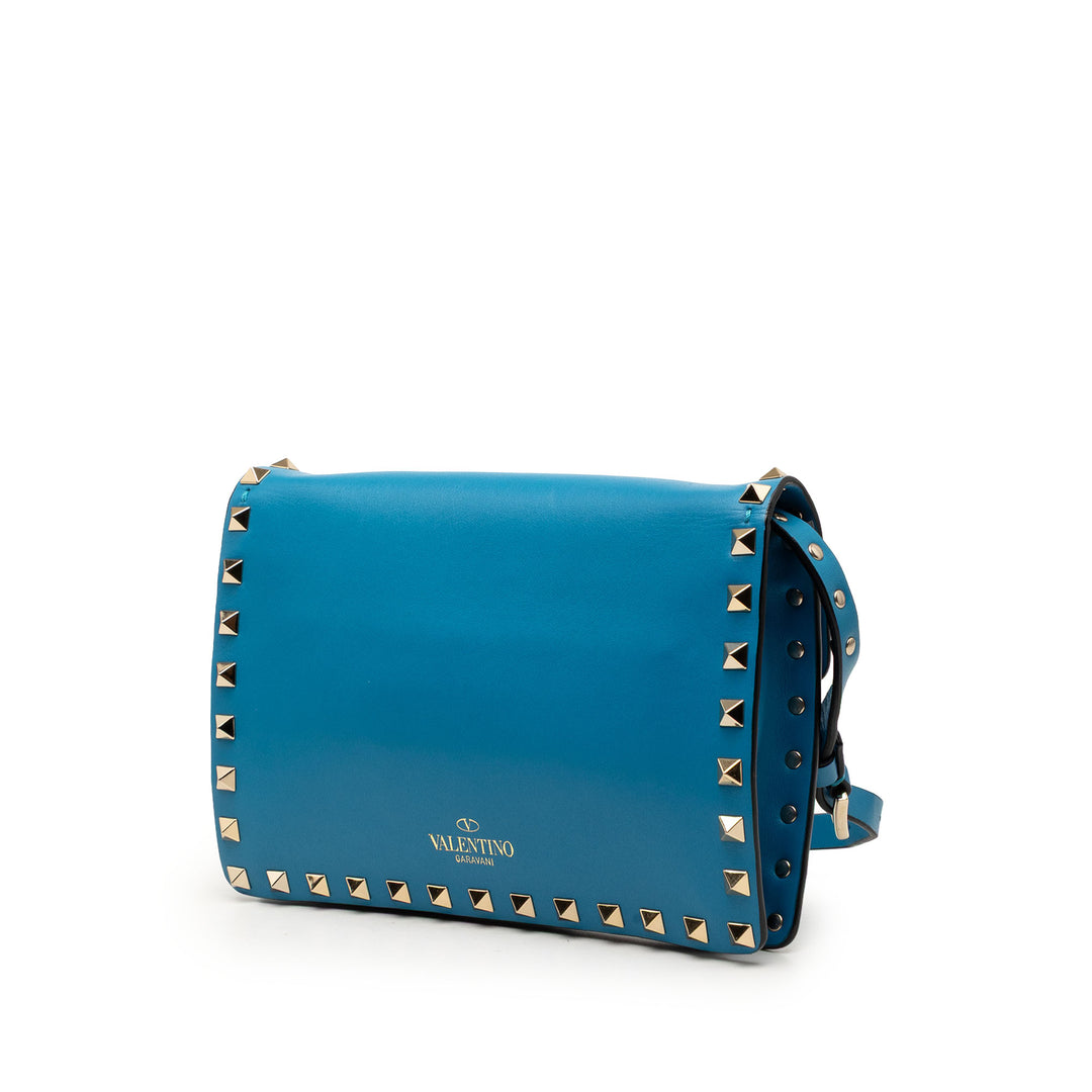 Rockstud à rabat Sac Mini Bleu