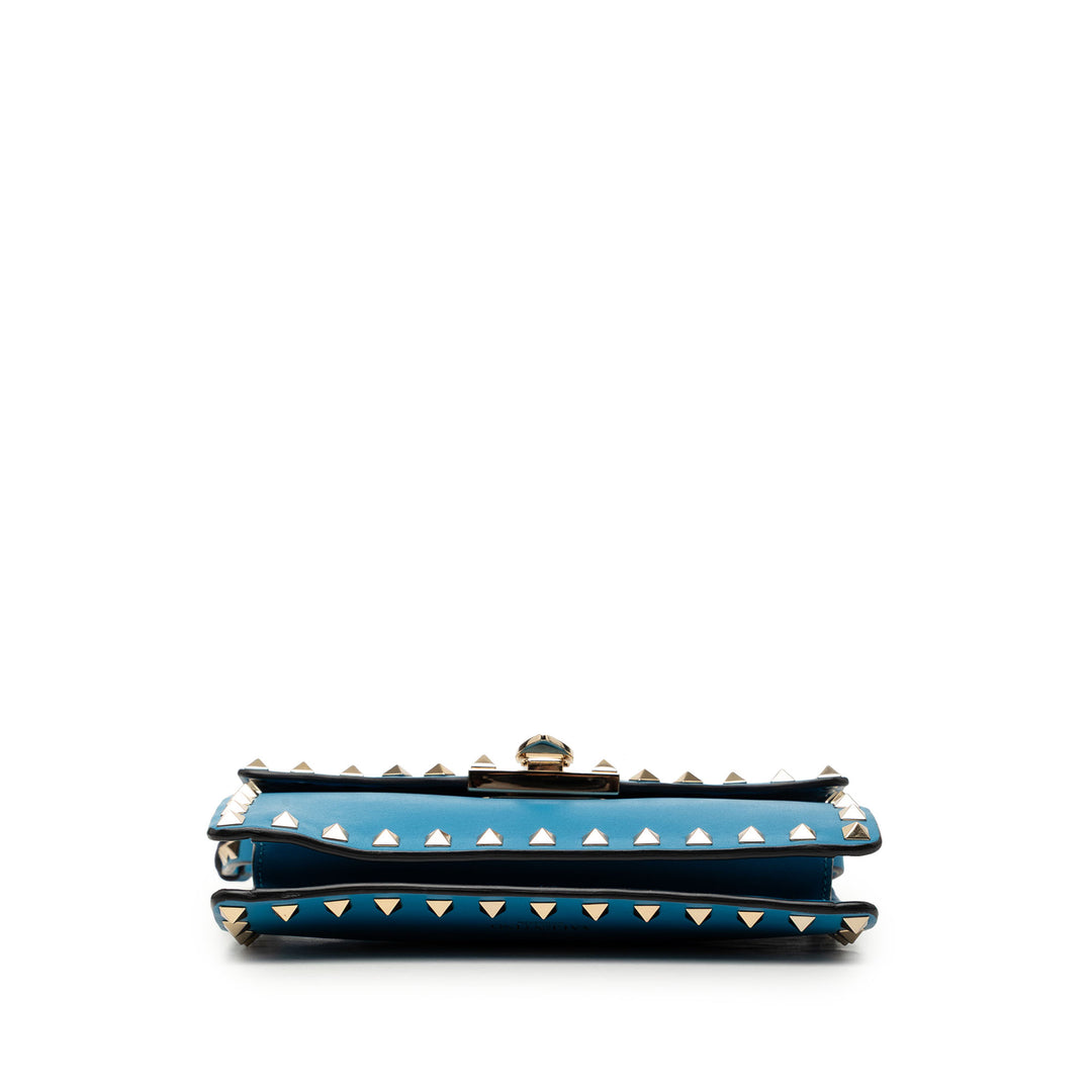 Rockstud à rabat Sac Mini Bleu