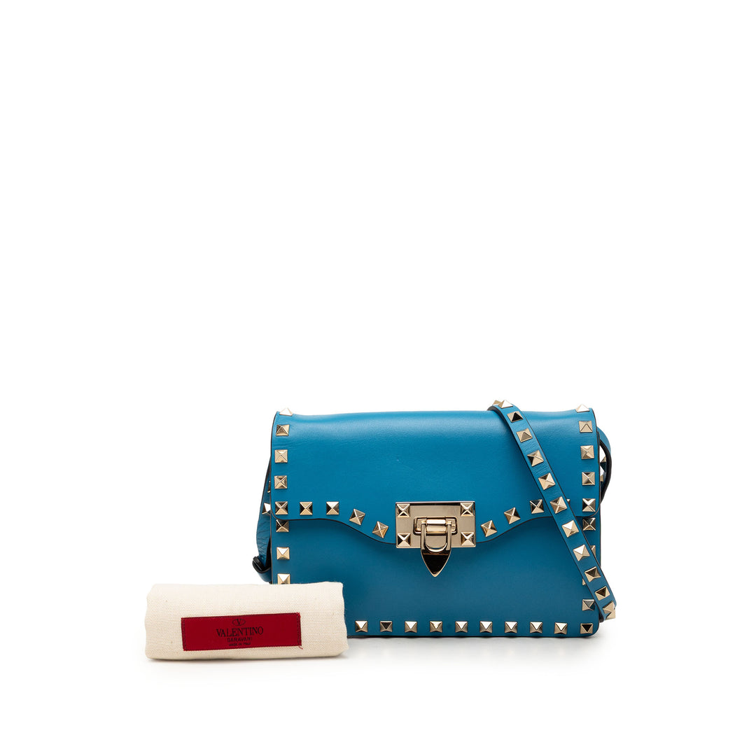 Rockstud à rabat Sac Mini Bleu