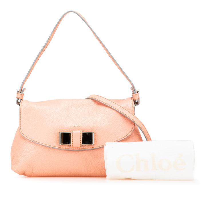Leather Lily Bow Satchel Orange - Gaby Paris