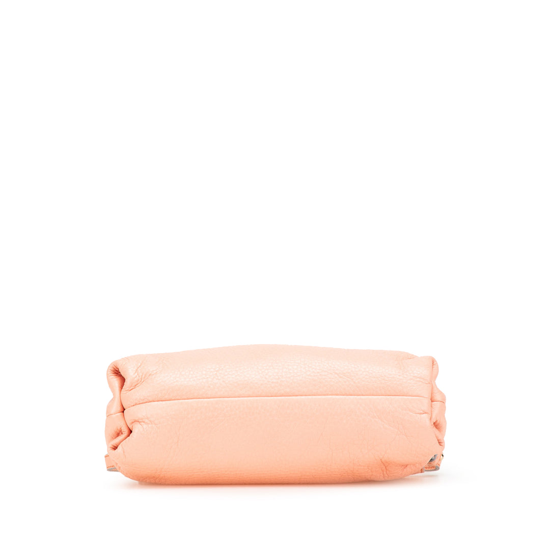 Leather Lily Bow Satchel Orange - Gaby Paris