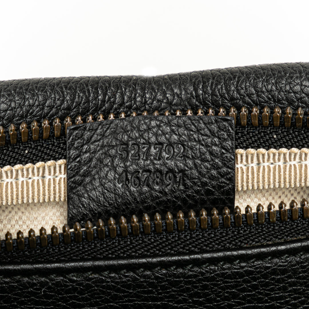 Leather Logo Belt Bag Black - Gaby Paris