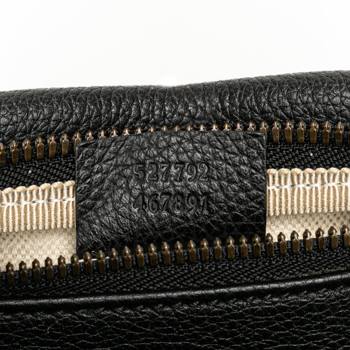 Leather Logo Belt Bag Black - Gaby Paris