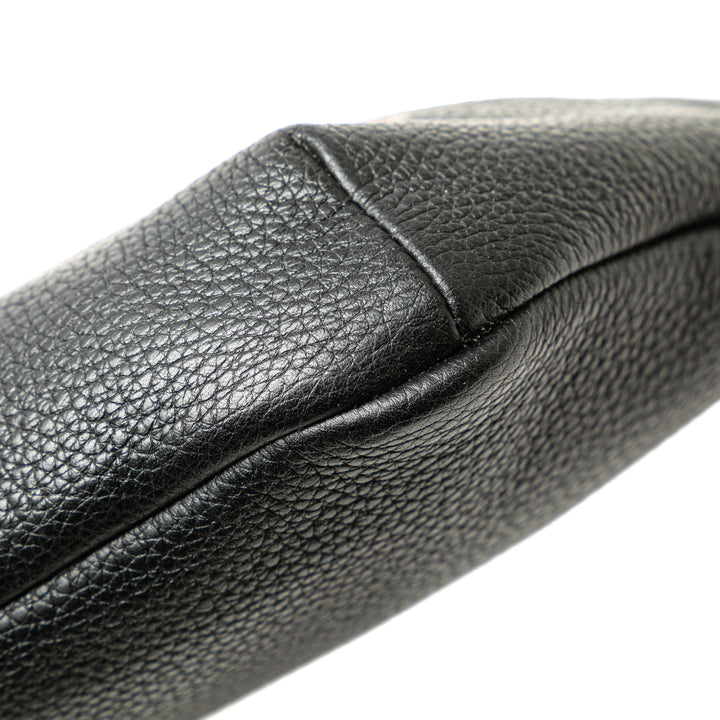 Leather Logo Belt Bag Black - Gaby Paris