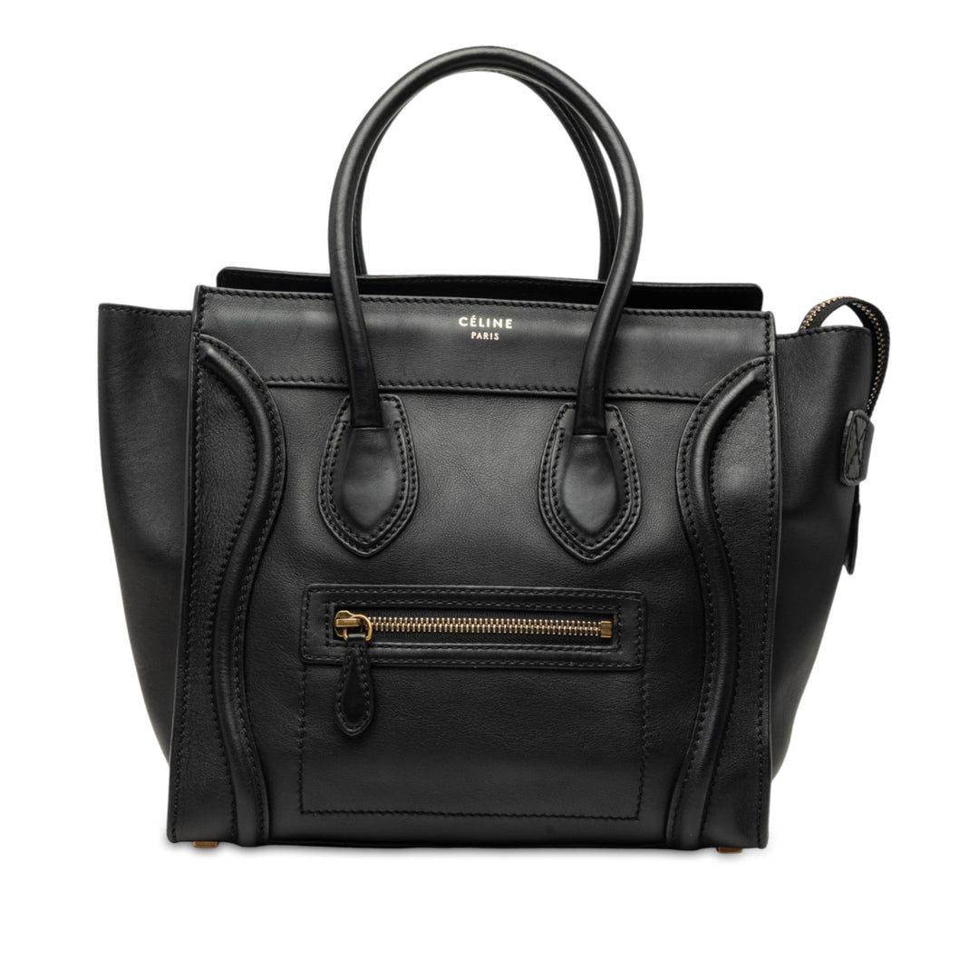 Luggage Cabas Micro Cuir de veau lisse Noir