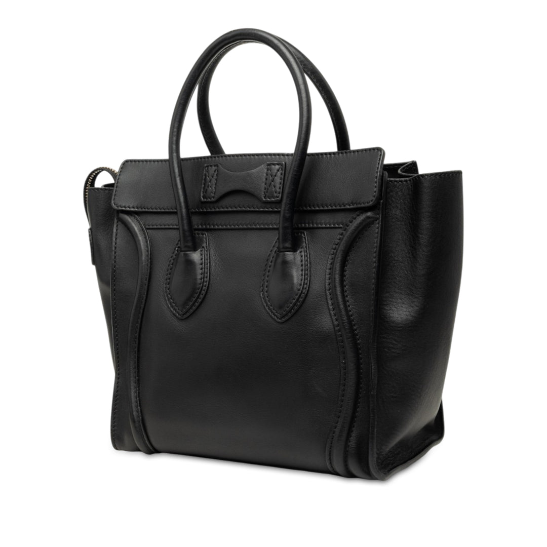 Luggage Cabas Micro Cuir de veau lisse Noir
