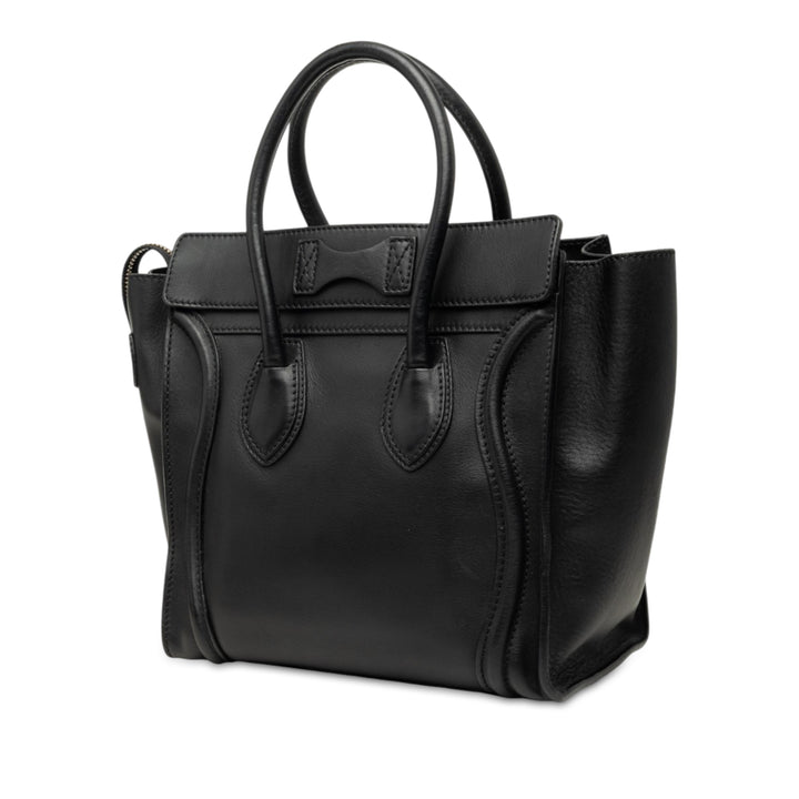 Luggage Cabas Micro Cuir de veau lisse Noir
