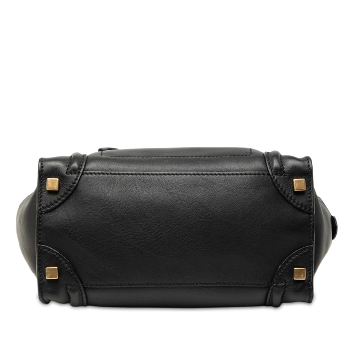 Luggage Cabas Micro Cuir de veau lisse Noir