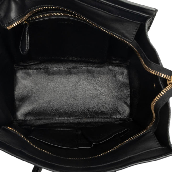 Luggage Cabas Micro Cuir de veau lisse Noir