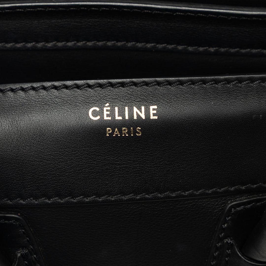 Luggage Cabas Micro Cuir de veau lisse Noir