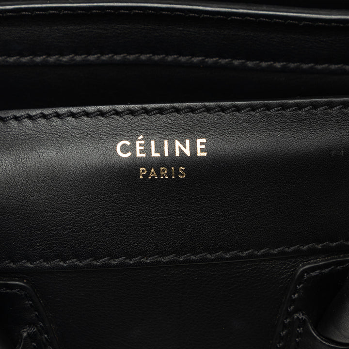 Luggage Cabas Micro Cuir de veau lisse Noir