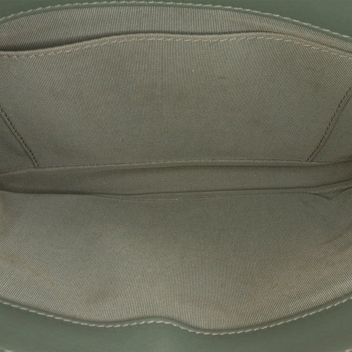 Large Quilted Lambskin Daily Companion Flap Green - Gaby Paris