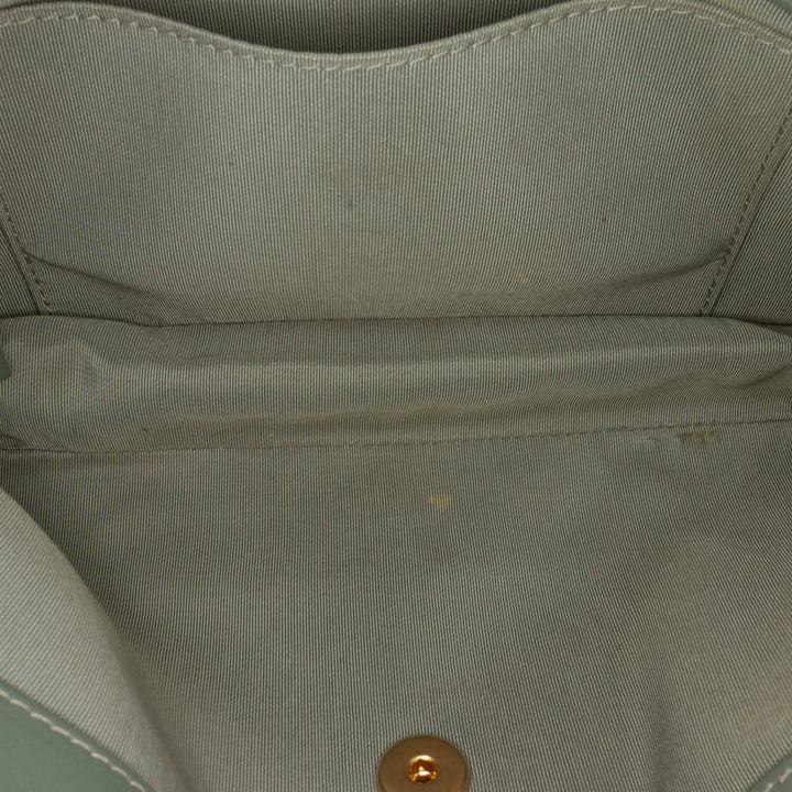 Large Quilted Lambskin Daily Companion Flap Green - Gaby Paris