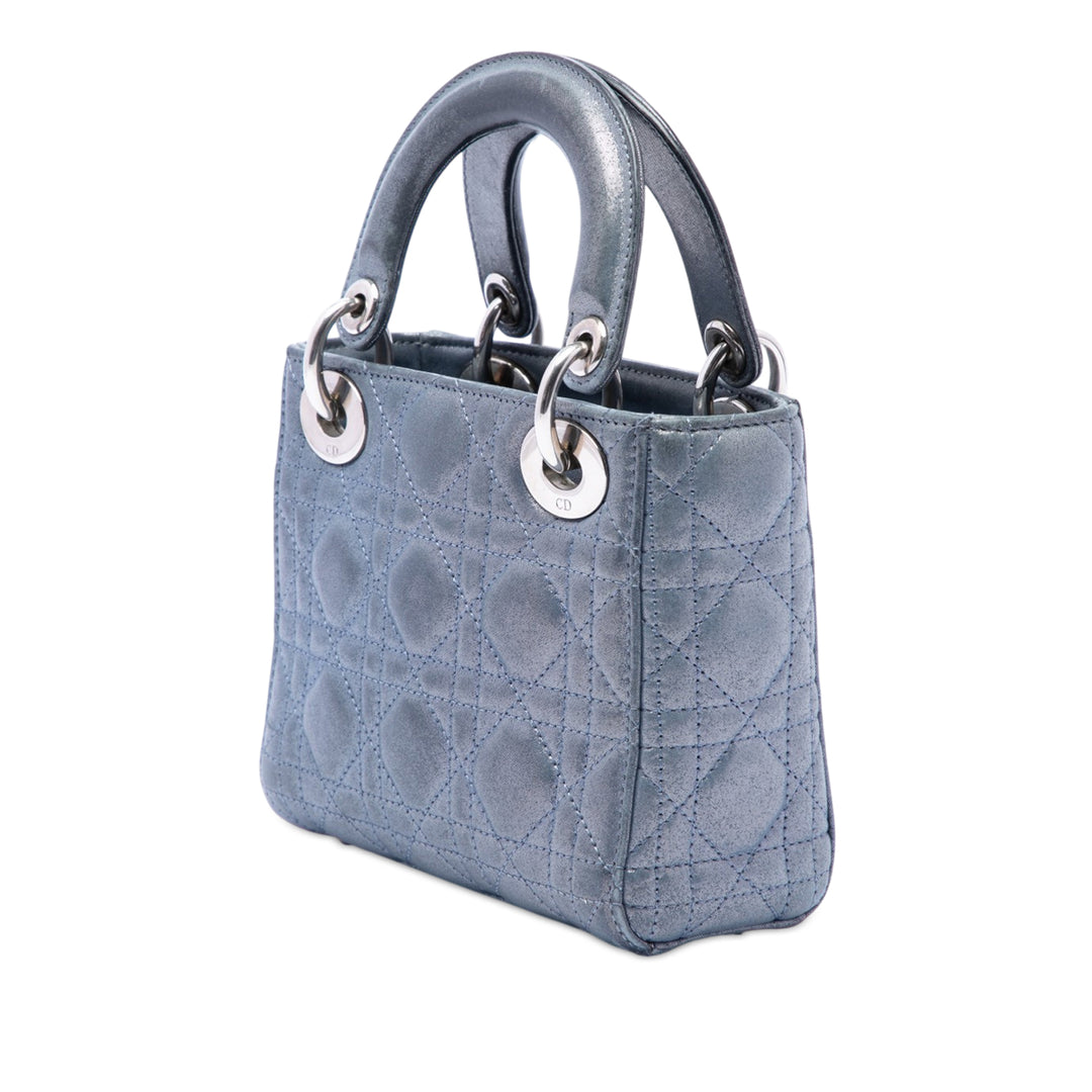 Dior Mini Iridescent Cuir d'agneau Cannage Lady Dior