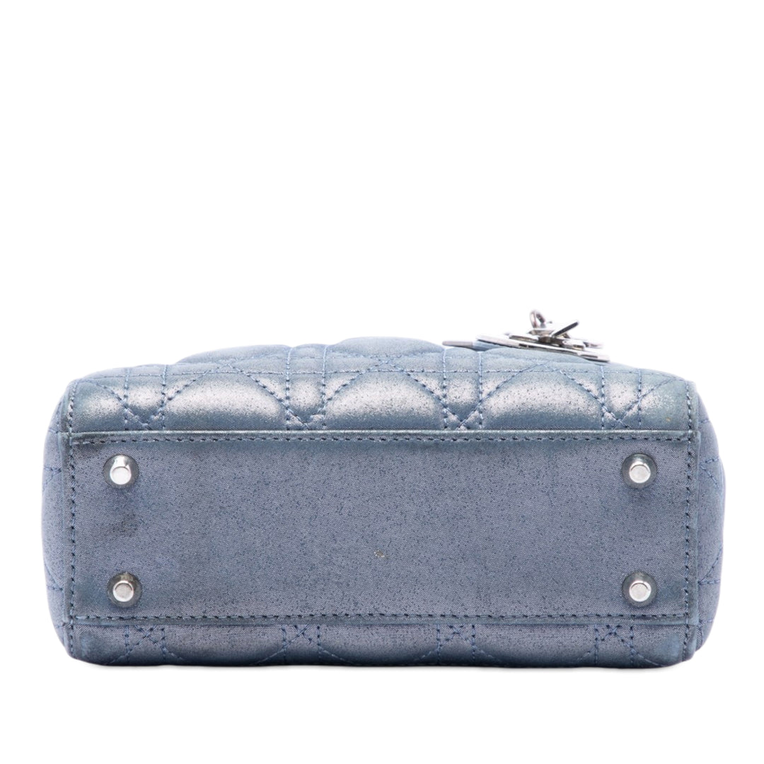 Dior Mini Iridescent Cuir d'agneau Cannage Lady Dior