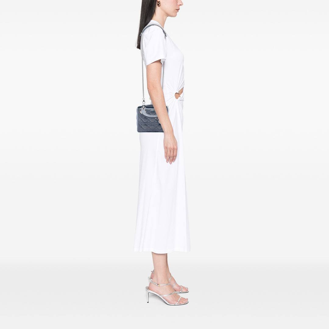 Dior Mini Iridescent Cuir d'agneau Cannage Lady Dior