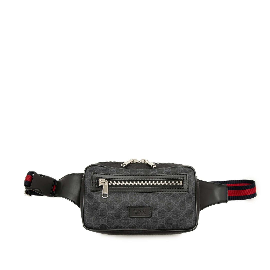 Web Night Courrier Sac ceinture GG Supreme Noir