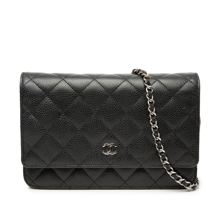 Chanel CC Matelassé Caviar Wallet on Chain