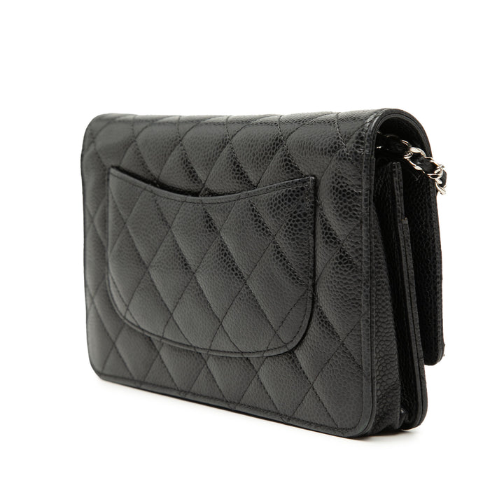 Chanel CC Matelassé Caviar Wallet on Chain