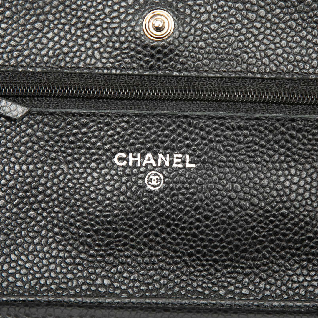 Chanel CC Matelassé Caviar Wallet on Chain