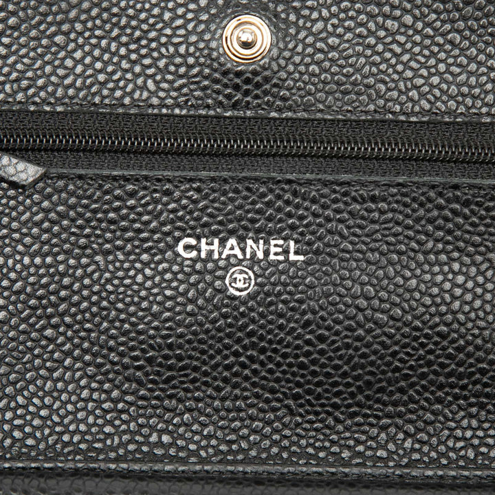 Chanel CC Matelassé Caviar Wallet on Chain