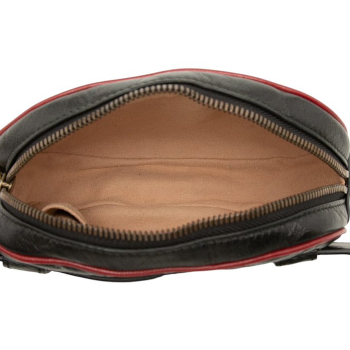 GG Marmont Matelasse Torchon Sac ceinture Cuir de veau Noir