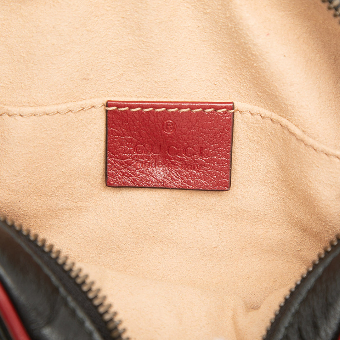 GG Marmont Matelasse Torchon Sac ceinture Cuir de veau Noir