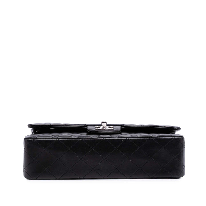 Medium Classic Lambskin Double Flap Black - Gaby Paris