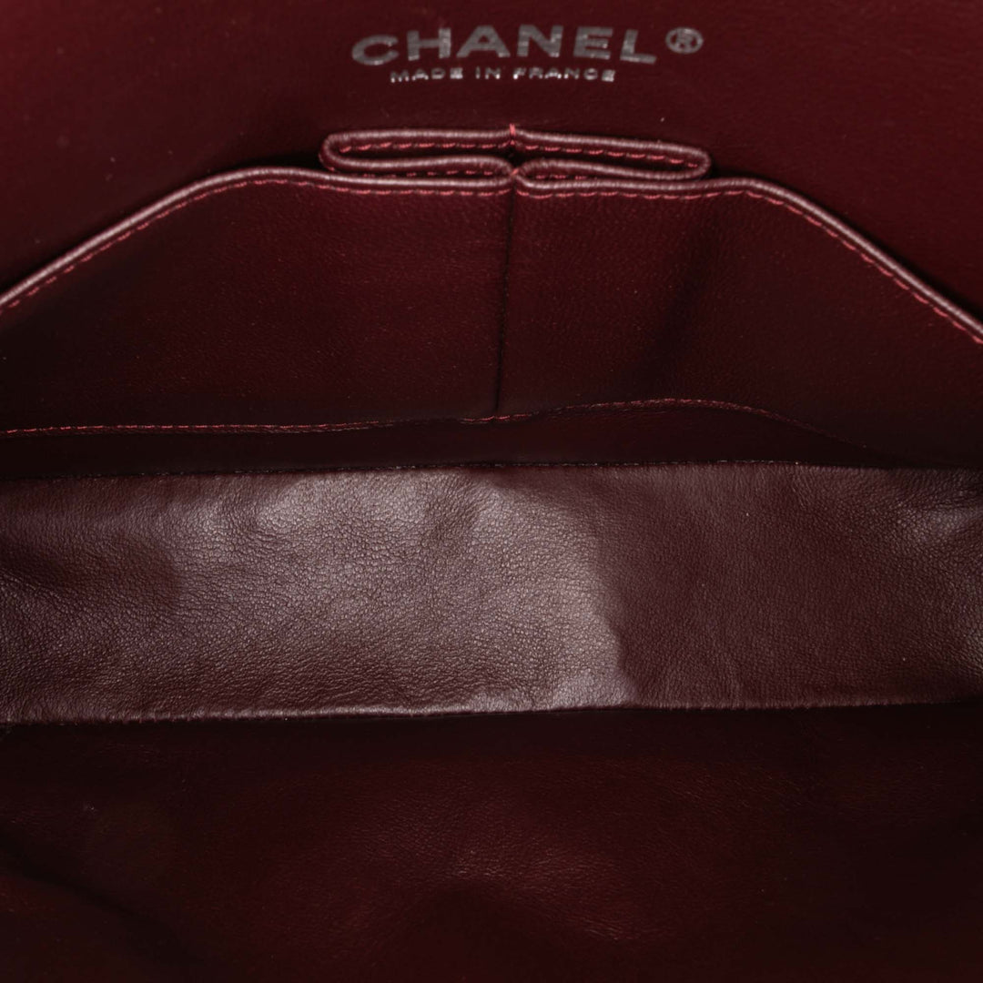Medium Classic Lambskin Double Flap Black - Gaby Paris