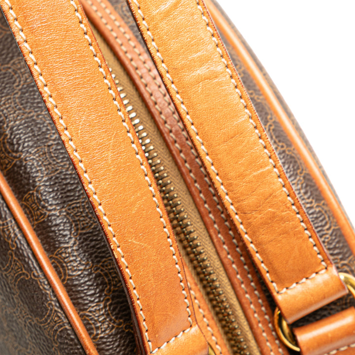 Macadam Coated Canvas Handbag Brown - Gaby Paris