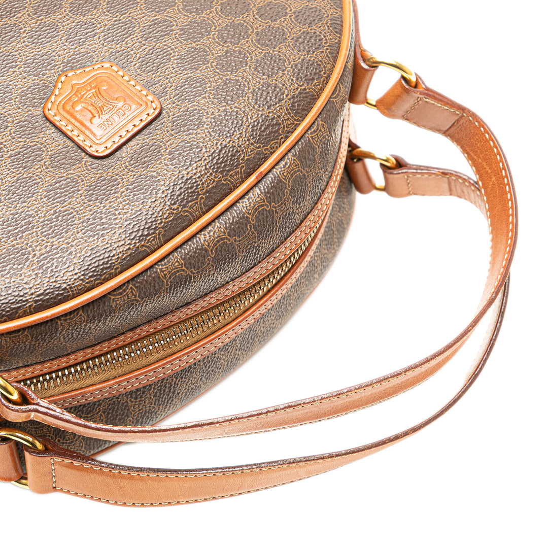 Macadam Coated Canvas Handbag Brown - Gaby Paris