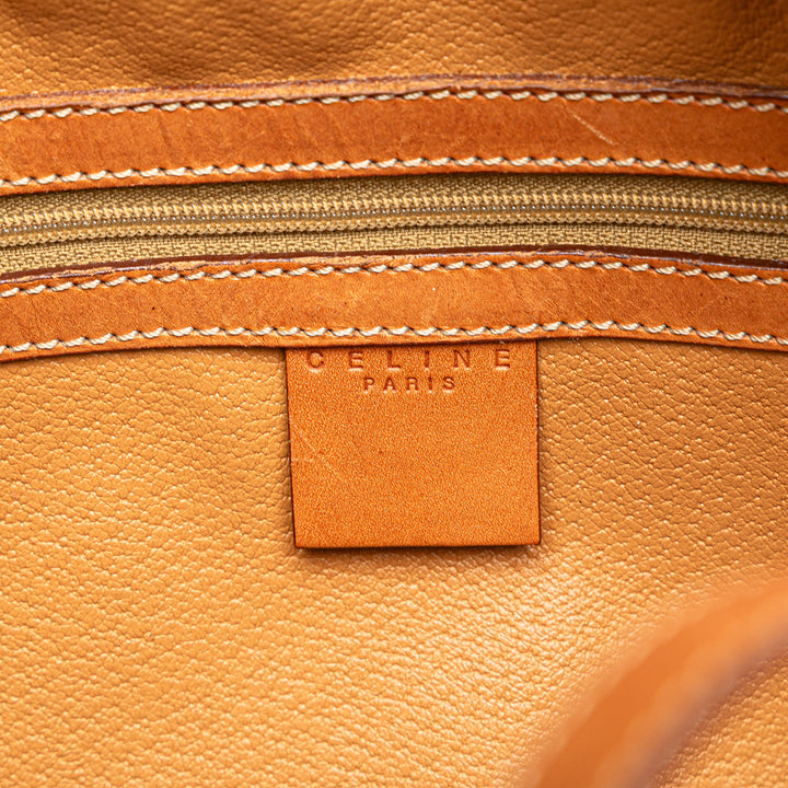 Macadam Coated Canvas Handbag Brown - Gaby Paris