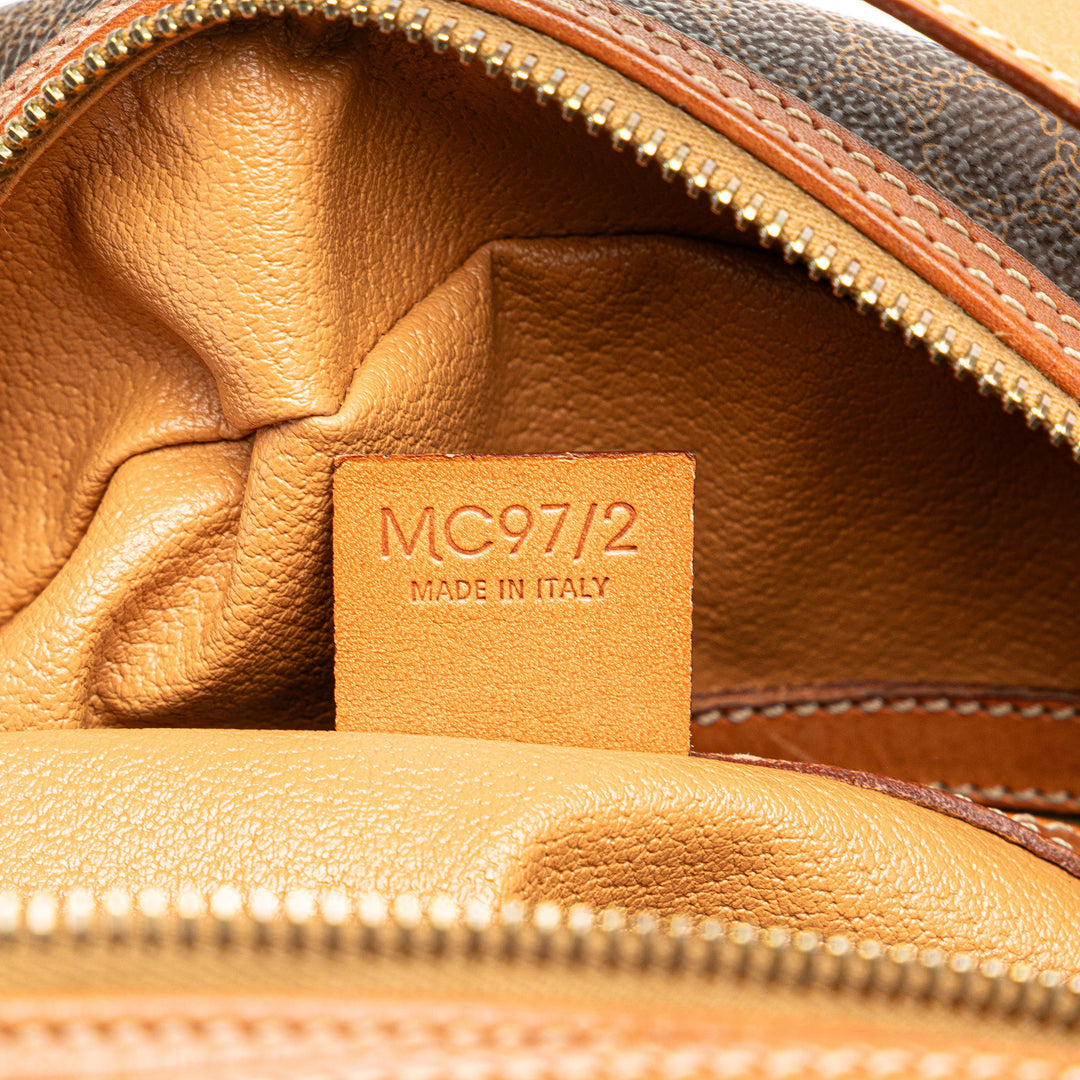 Macadam Coated Canvas Handbag Brown - Gaby Paris