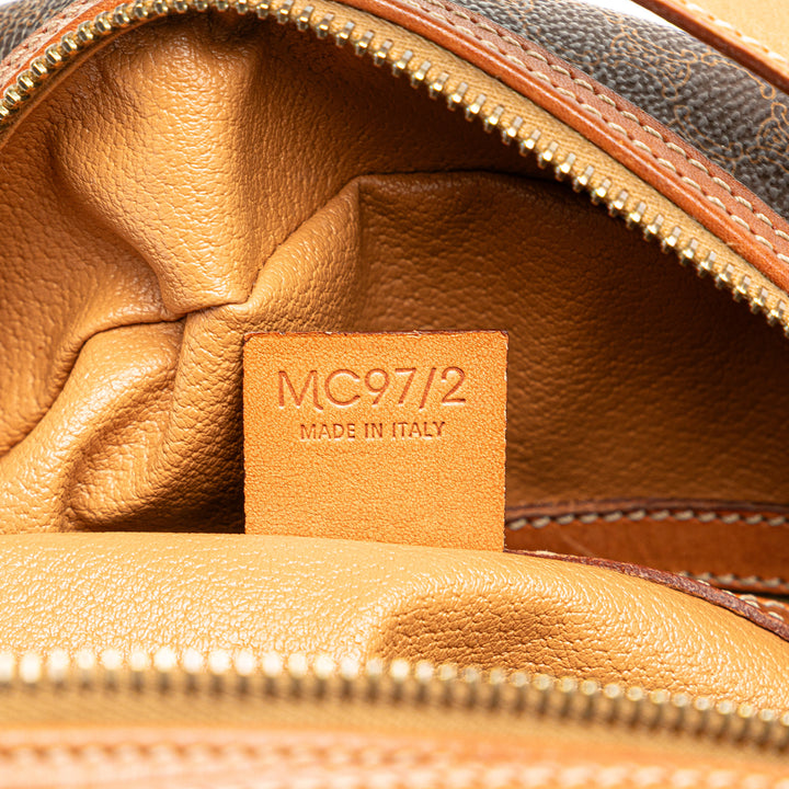 Macadam Coated Canvas Handbag Brown - Gaby Paris