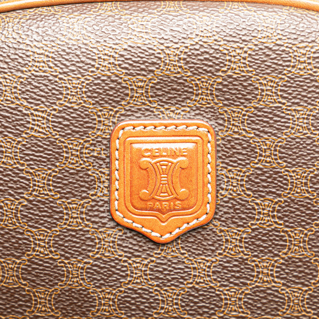 Macadam Coated Canvas Handbag Brown - Gaby Paris