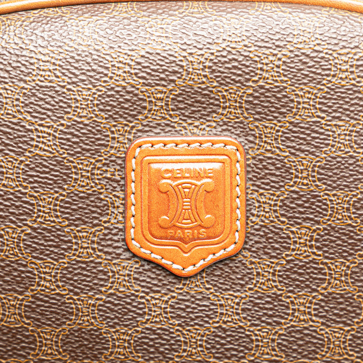 Macadam Coated Canvas Handbag Brown - Gaby Paris