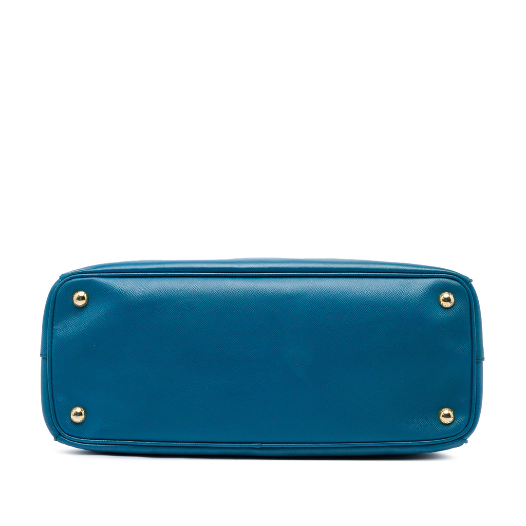 Prada Cabas Lux Zippé Saffiano Moyen Bleu – vue 3 – GABY PARIS