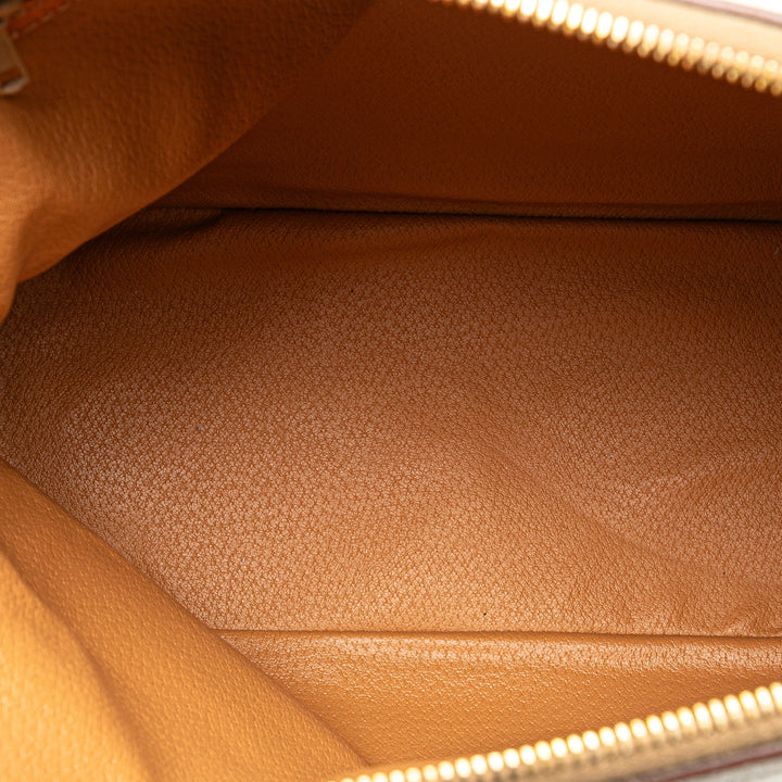 Macadam Coated Canvas Dome Satchel Brown - Gaby Paris