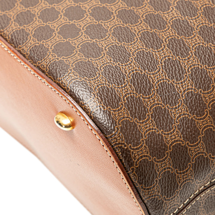 Macadam Coated Canvas Dome Satchel Brown - Gaby Paris